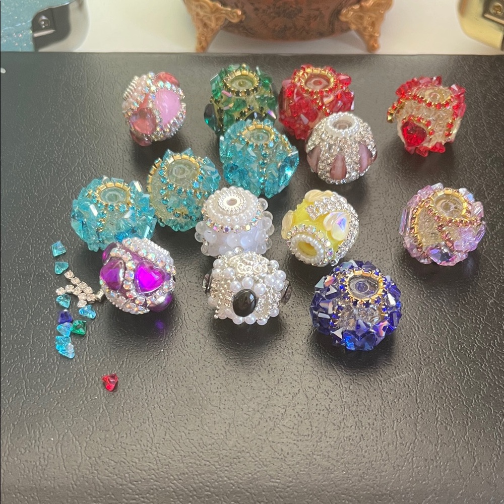 MINI Crystal HOLDER BeadS Multicolor SEE DESCRIPTION